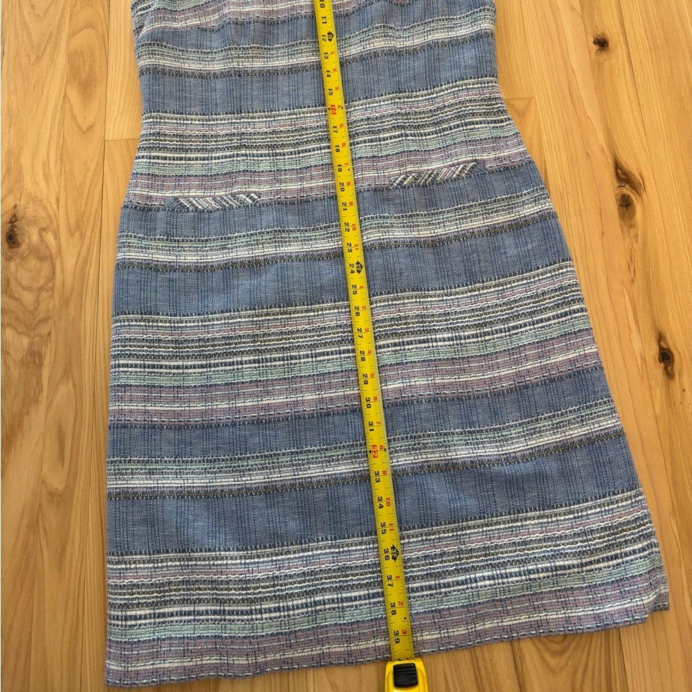 Talbots Blue Pastel Multicolor Polyester Blend Tweed Sheath Dress Size 10 Knee - Picture 11 of 14